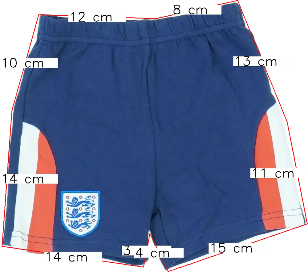 Kék England Rövidnadrág EU 74 / UK 6-9 hónap / US 6-9 hónap