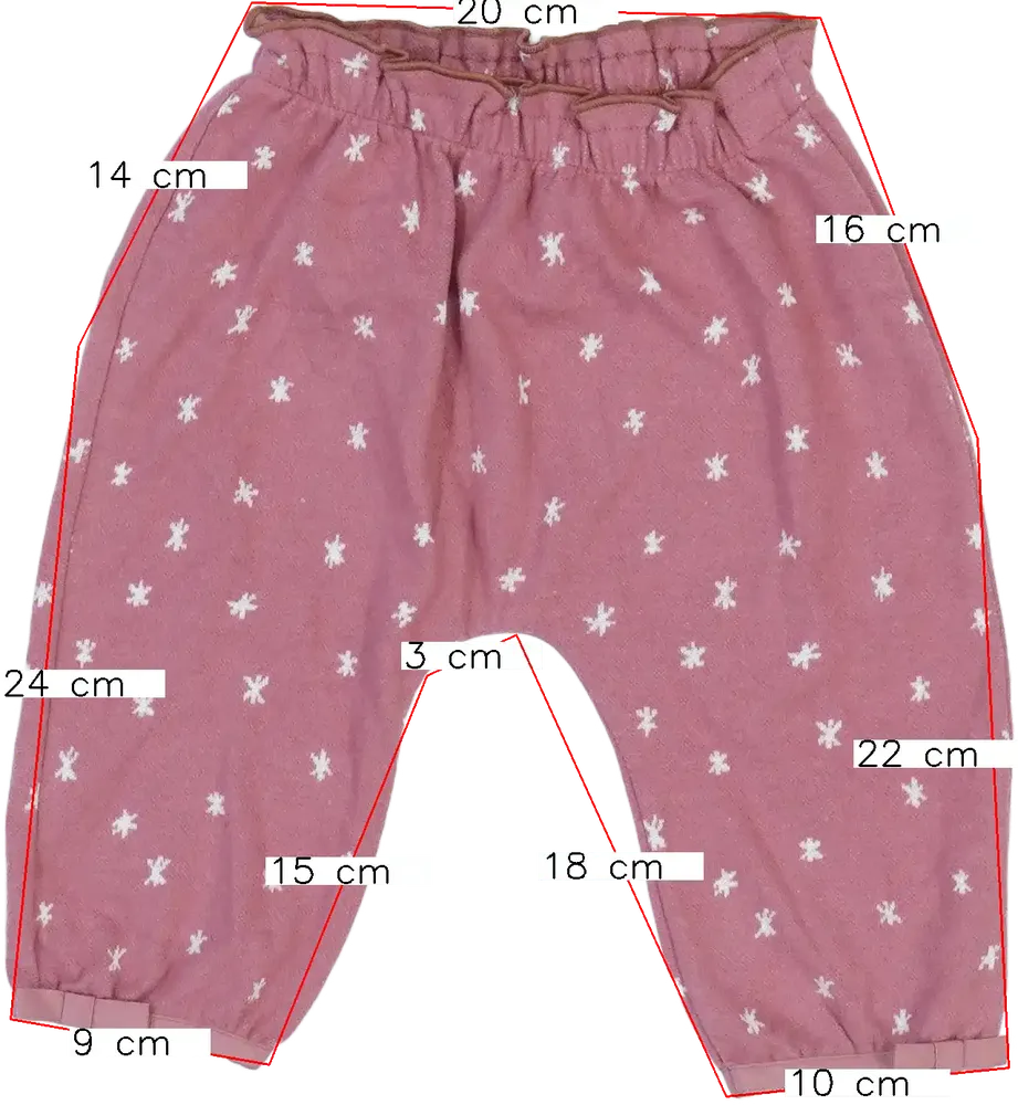 Rózsaszín Benetton Baby nadrág EU 74 / UK 6-9 hónap / US 6-9 hónap