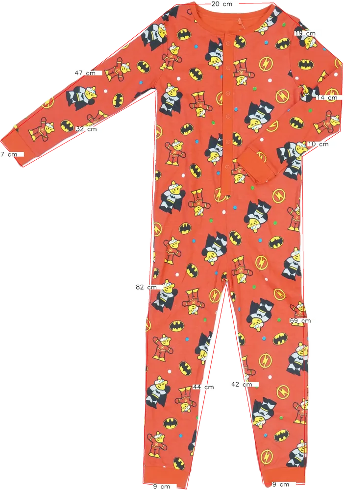 Piros DC Pizsama overál EU 122 / UK 7 év / US 7 év/M