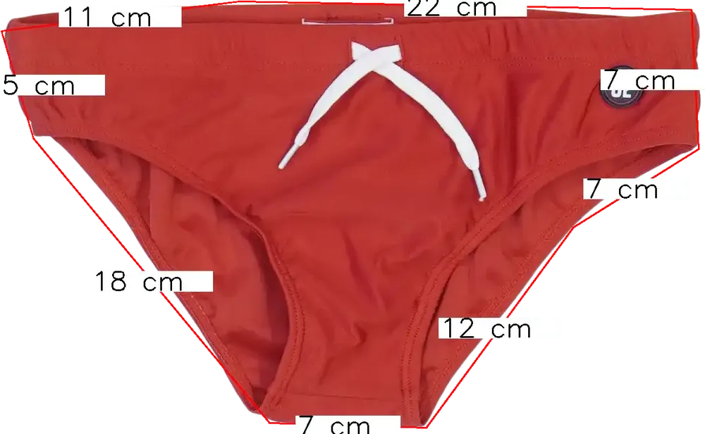 Piros Overkids Fürdőnadrág EU 152 / UK 12 év / US 12 év/L