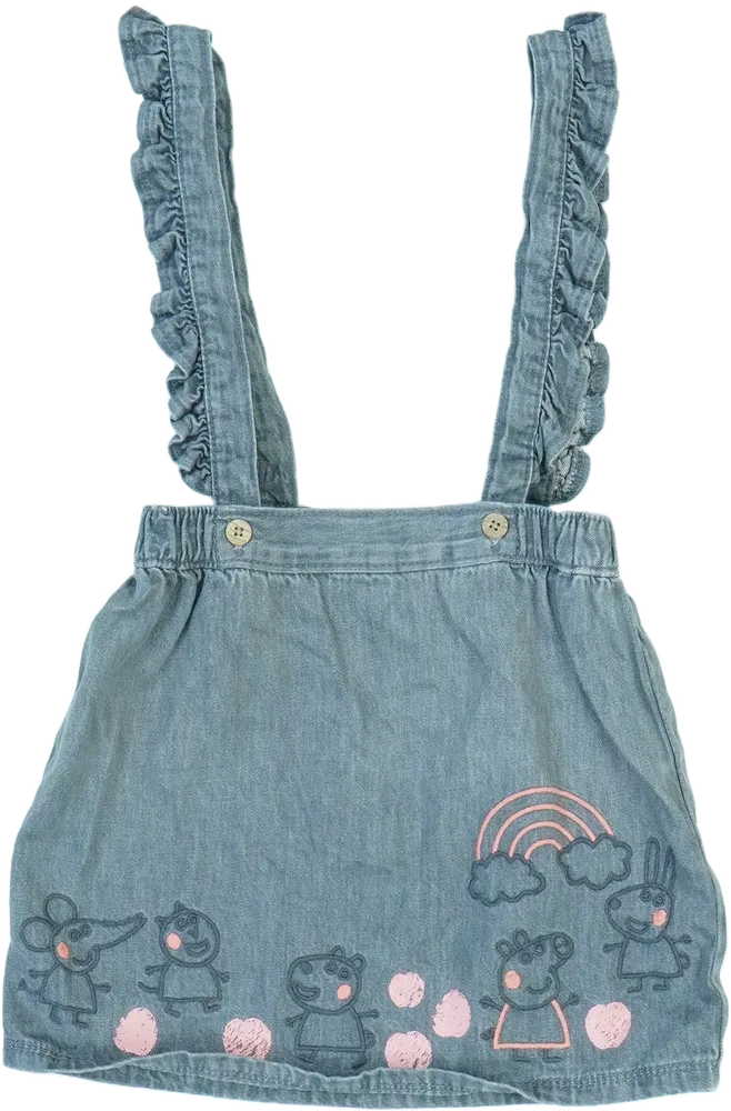 Szürke Peppa Pig Kantáros szoknya EU 104 / UK 4 év / US 4T/XS