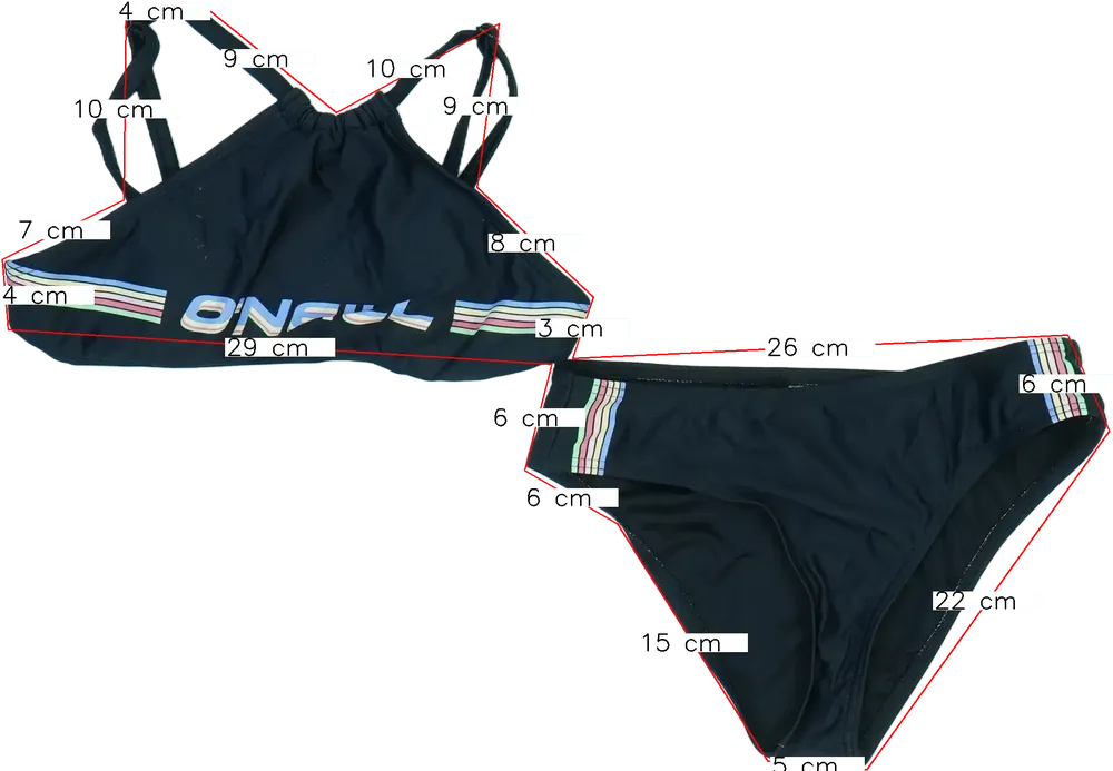 Fekete O'neill Bikini EU 152 / UK 12 év / US 12 év/L