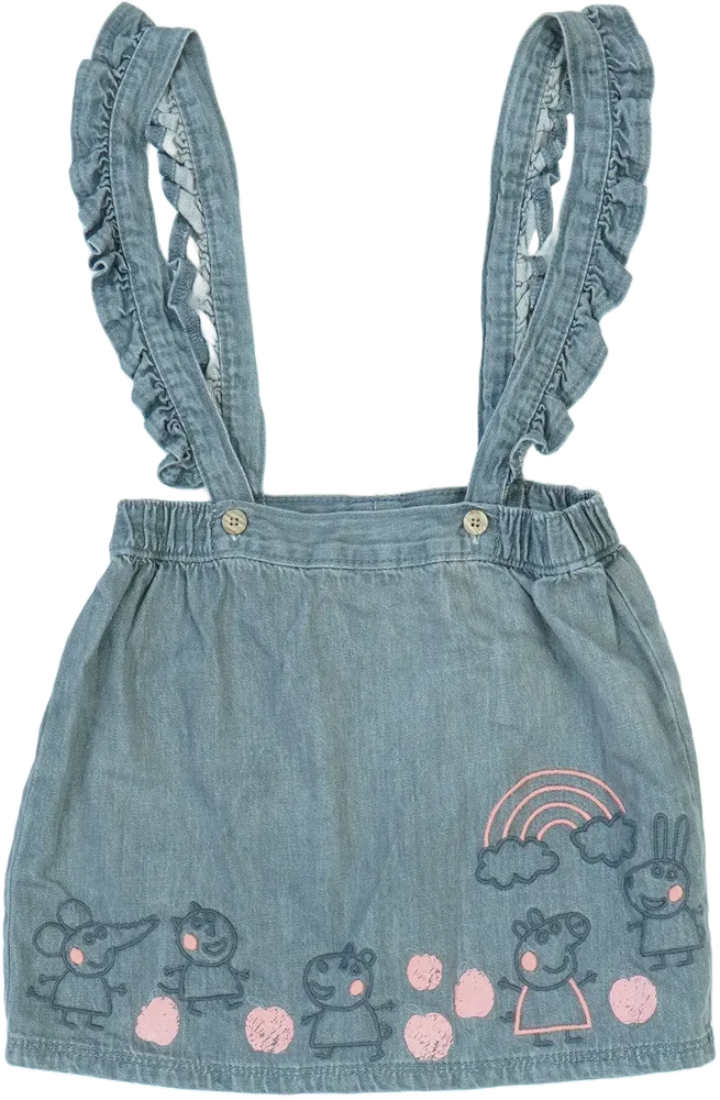 Szürke Peppa Pig Kantáros szoknya EU 110 / UK 5 év / US 5 év/XS