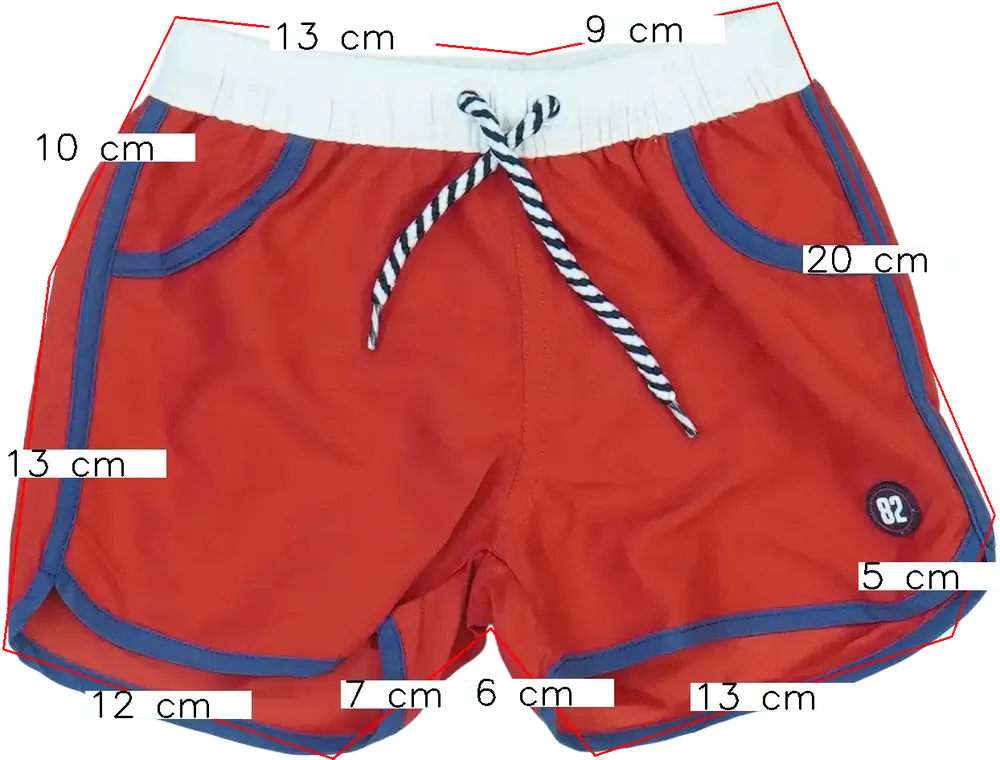 Piros Overkids Fürdőnadrág EU 92 / UK 2 év / US 2T