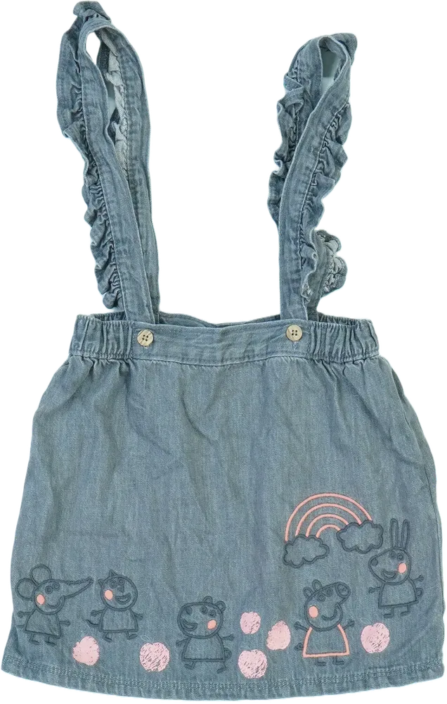 Szürke Peppa Pig Kantáros szoknya EU 104 / UK 4 év / US 4T/XS