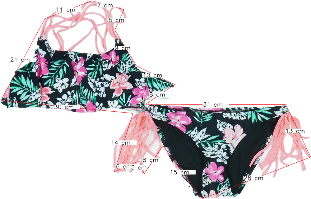 Fekete Cubusas Bikini EU 152 / UK 12 év / US 12 év/L