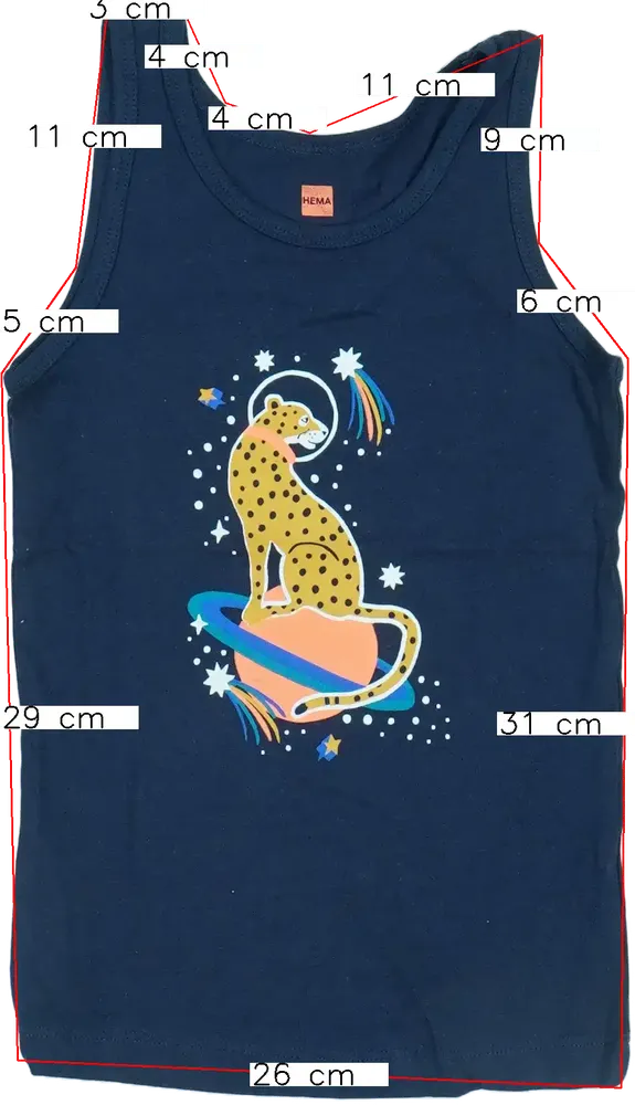 Kék Hema Fiú / Férfi trikó EU 116 / UK 6 év / US 6 év/S