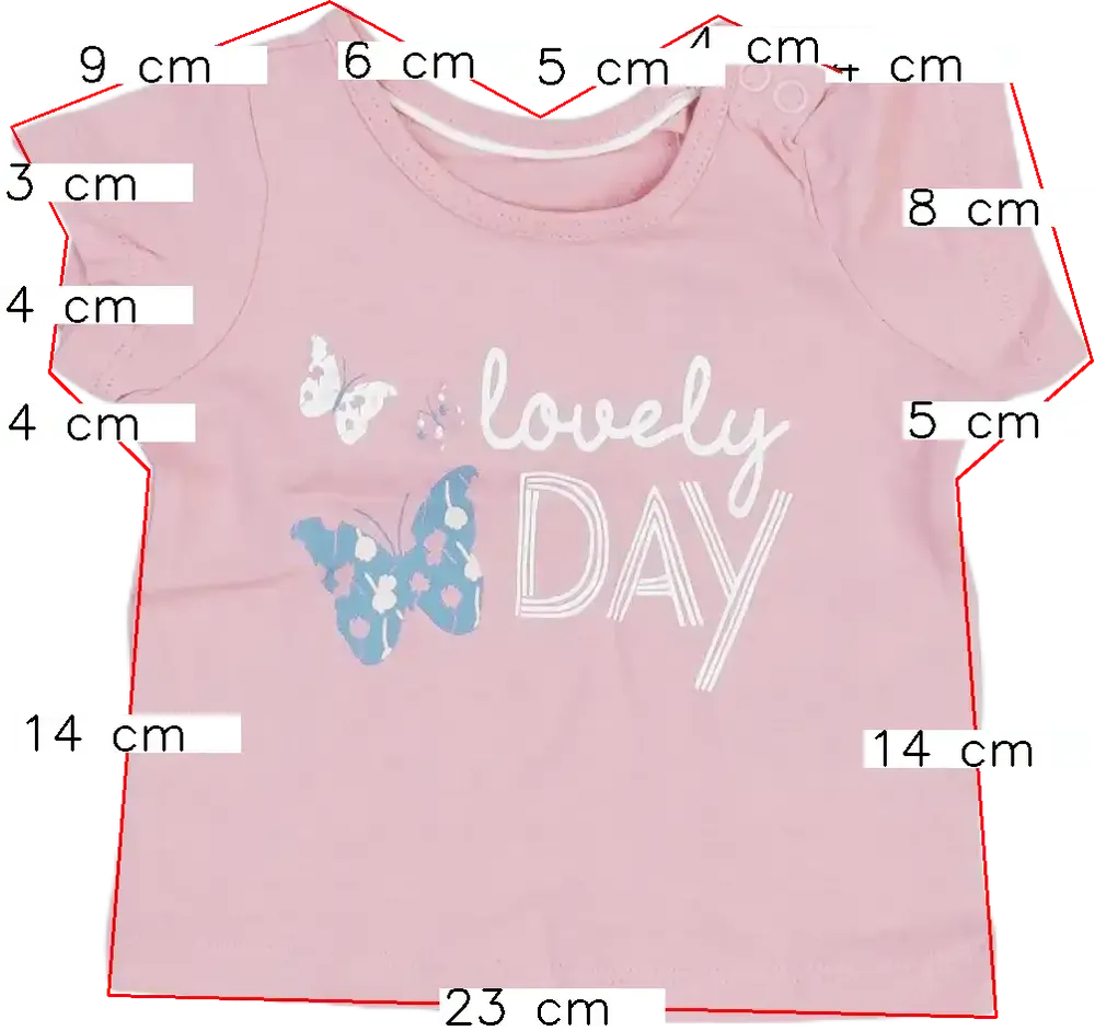 Rózsaszín Lupilu Póló EU 56 / UK Újszülött / US Újszülött