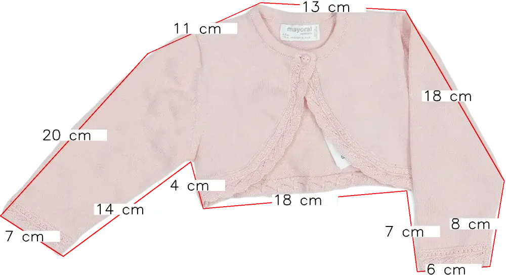 Fehér Mayoral Bolero EU 68 / UK 3-6 hónap / US 3-6 hónap