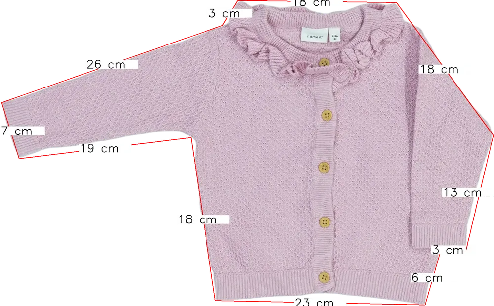 Rózsaszín Name it Kardigán EU 62 / UK 0-3 hónap / US 0-3 hónap