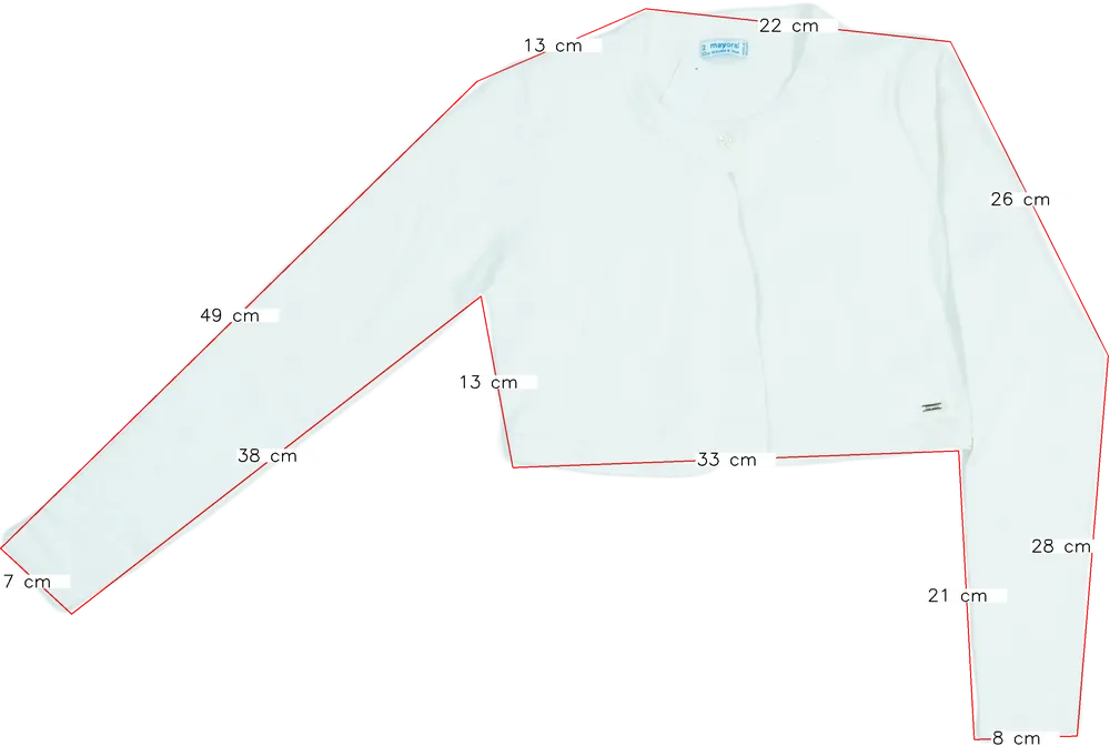 Fehér Mayoral Bolero EU 152 / UK 12 év / US 12 év/L