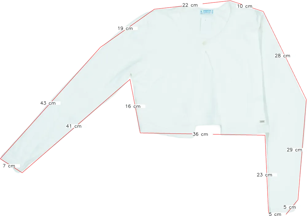 Fehér Mayoral Bolero EU 164 / UK 14 év / US 14 év/XL