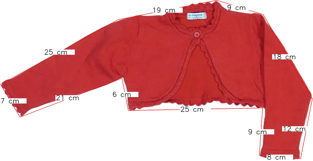 Piros Mayoral Bolero EU 86 / UK 12-18 hónap / US 18 hónap