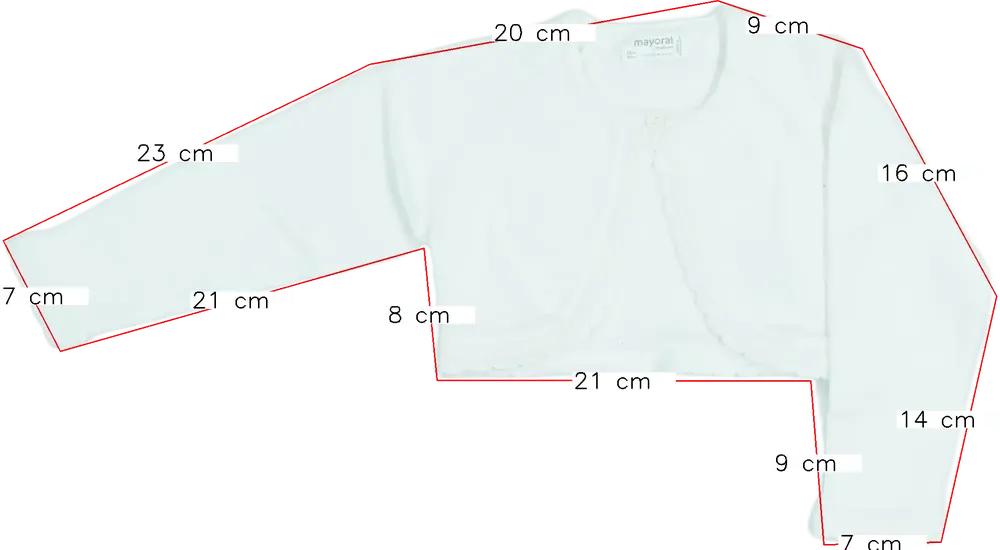 Fehér Mayoral Bolero EU 86 / UK 12-18 hónap / US 18 hónap