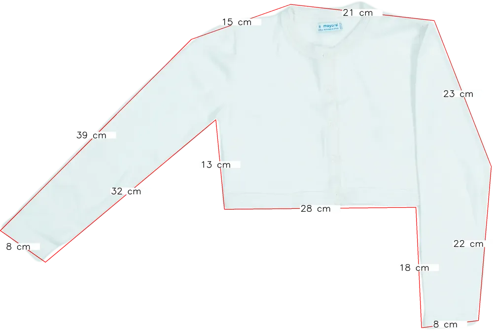 Fehér Mayoral Bolero EU 128 / UK 8 év / US 8 év/M