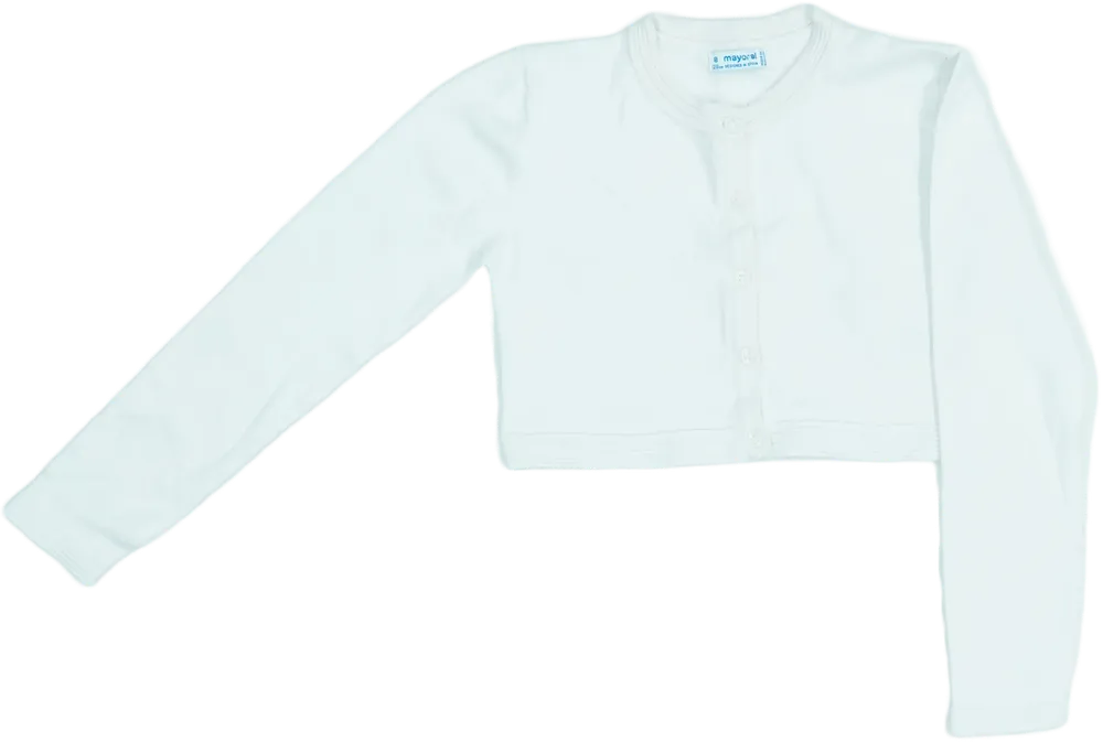 Fehér Mayoral Bolero EU 128 / UK 8 év / US 8 év/M