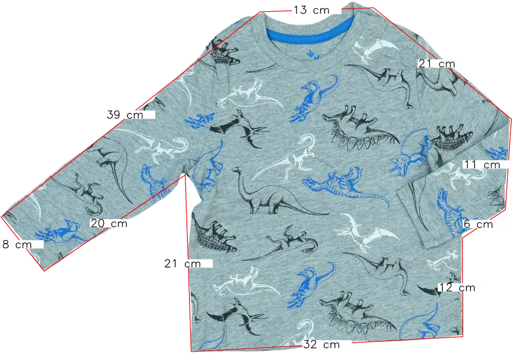 Szürke Lupilu Hosszú ujjú felső EU 92 / UK 2 év / US 2T