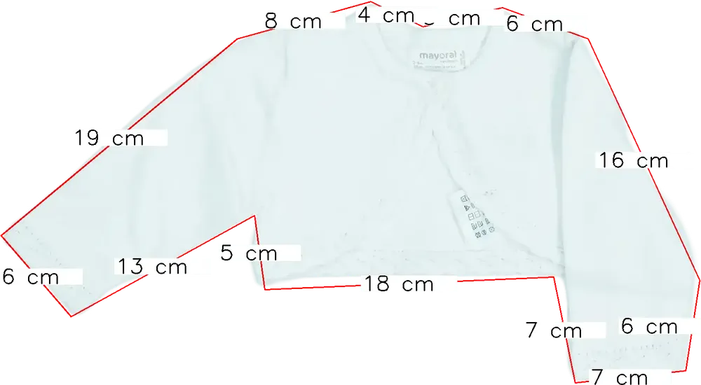 Fehér Mayoral Bolero EU 62 / UK 0-3 hónap / US 0-3 hónap