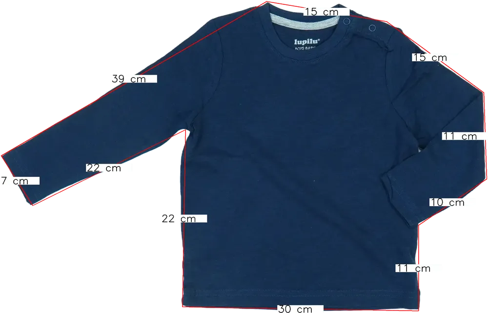 Kék Lupilu Hosszú ujjú felső EU 92 / UK 2 év / US 2T