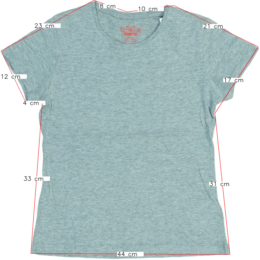 Szürke Pepperts! Póló EU 152 / UK 12 év / US 12 év/L