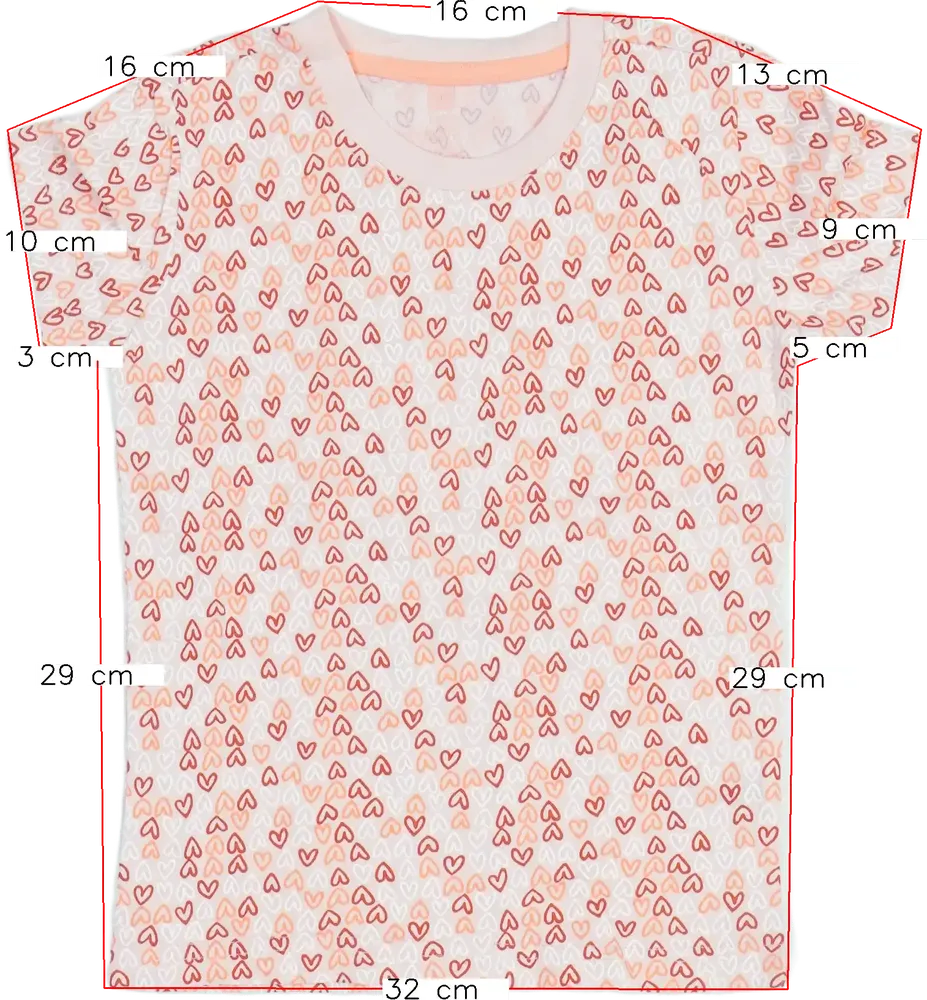 Rózsaszín Hema Pizsama felső EU 116 / UK 6 év / US 6 év/S