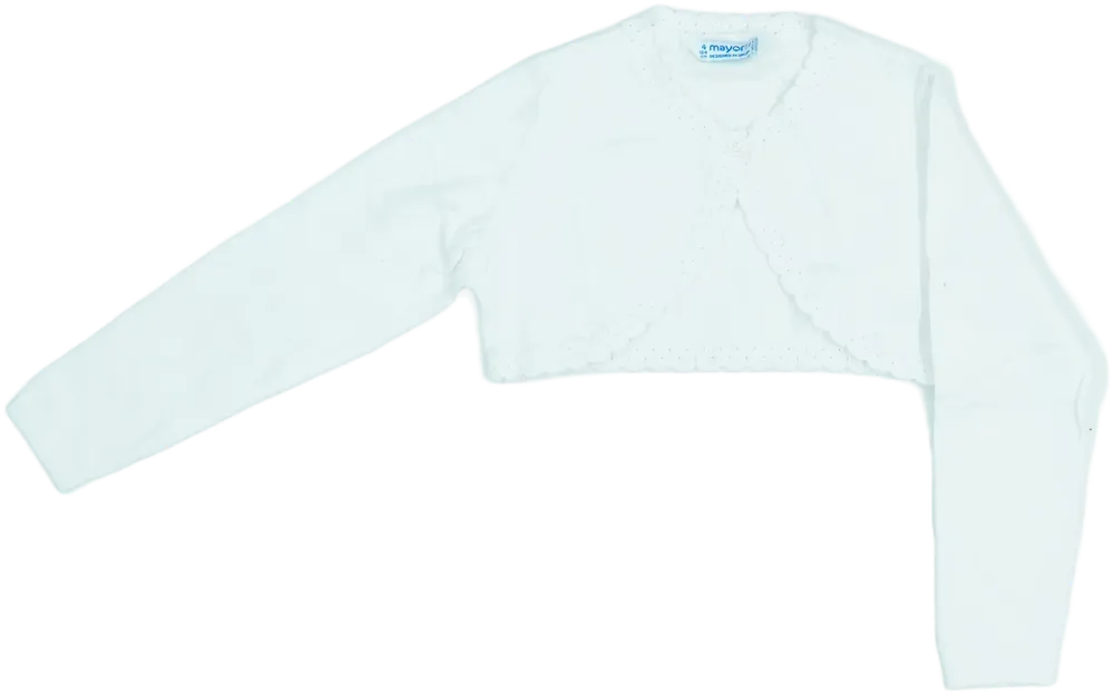 Fehér Mayoral Bolero EU 104 / UK 4 év / US 4T/XS