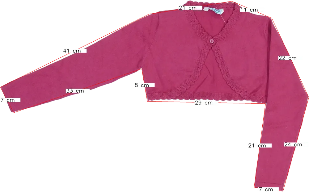 Rózsaszín Mayoral Bolero EU 122 / UK 7 év / US 7 év/M