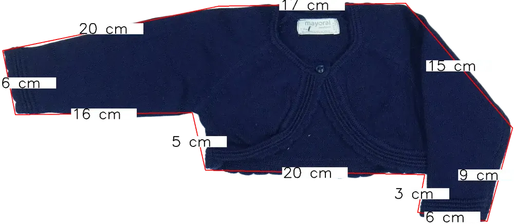 Kék Mayoral Bolero EU 68 / UK 3-6 hónap / US 3-6 hónap