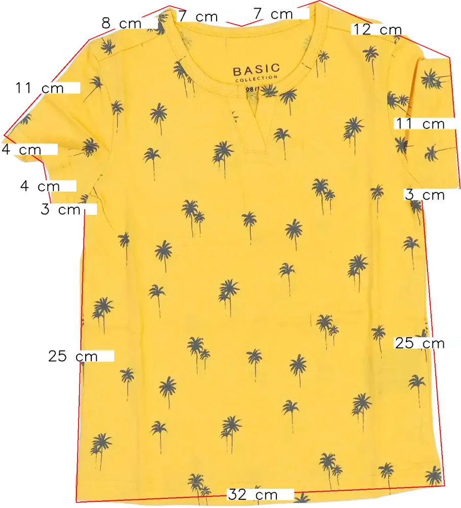 Sárga (narancs) Basic Collection Póló EU 104 / UK 4 év / US 4T/XS