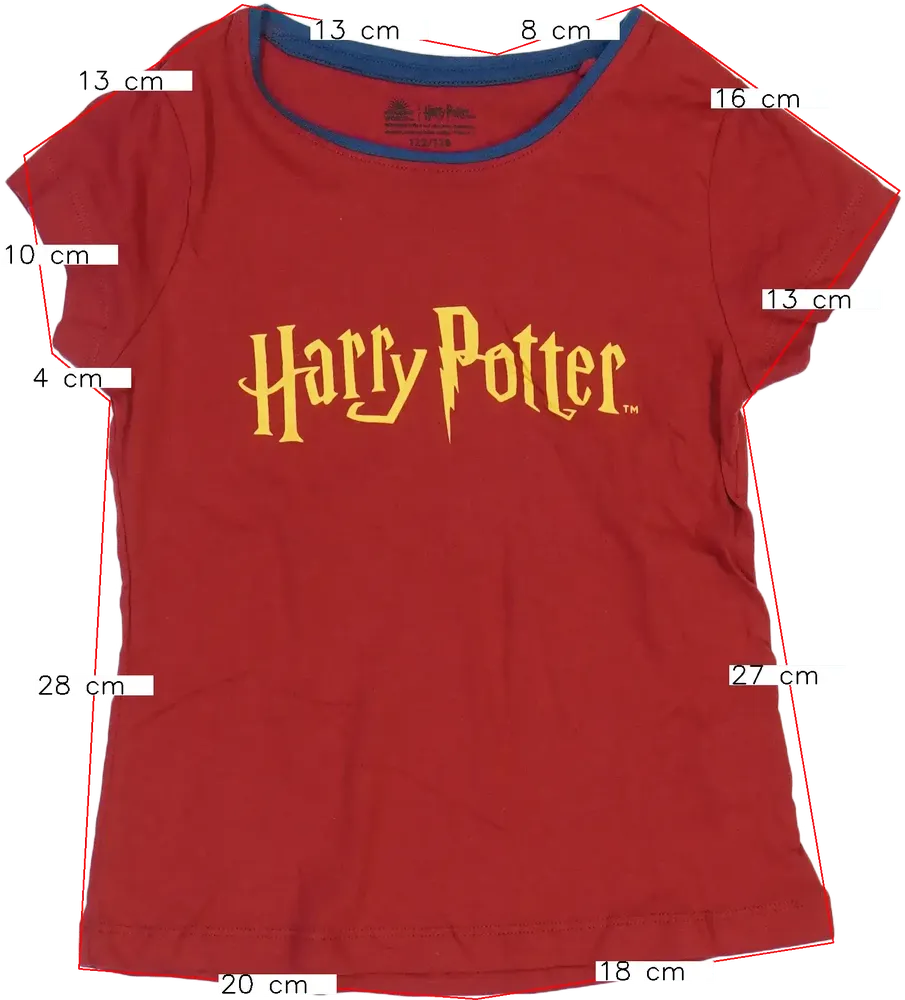 Piros Harry Potter Póló EU 128 / UK 8 év / US 8 év/M
