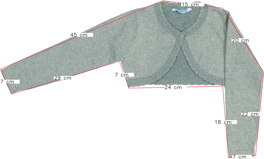 Ezüst Mayoral Bolero EU 110 / UK 5 év / US 5 év/XS