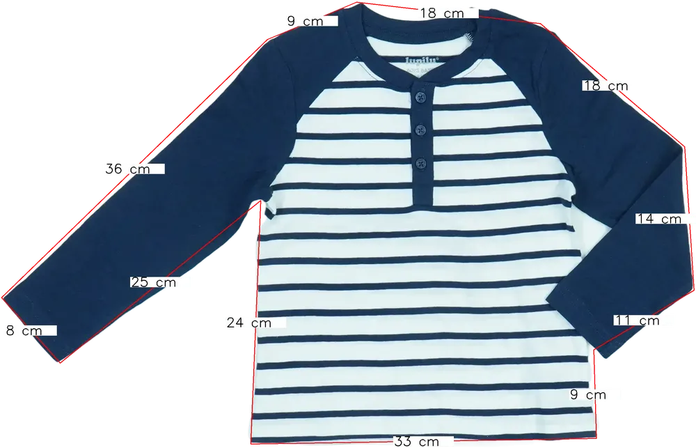 Fehér Lupilu Hosszú ujjú felső EU 104 / UK 4 év / US 4T/XS