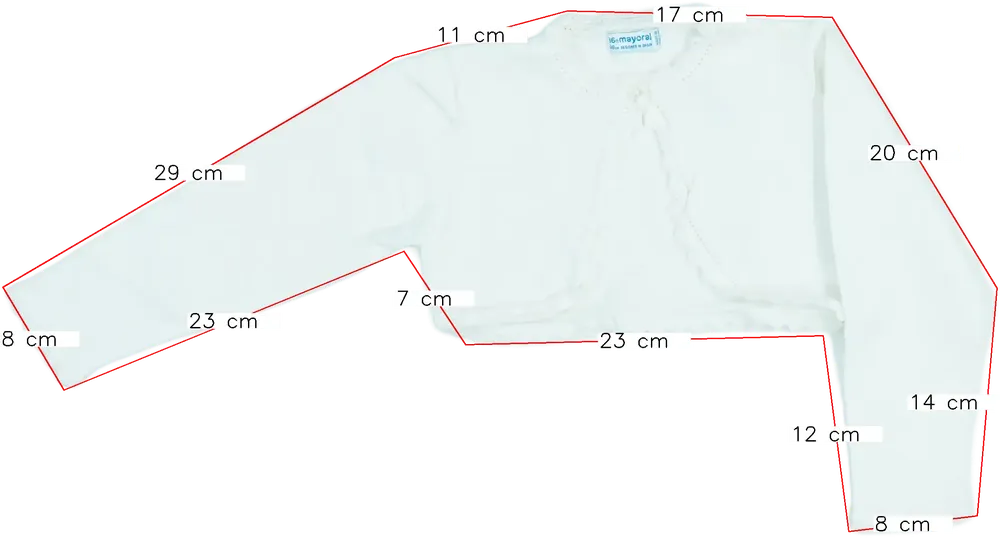 Fehér Mayoral Bolero EU 98 / UK 3 év / US 3T