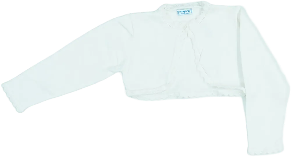 Fehér Mayoral Bolero EU 98 / UK 3 év / US 3T