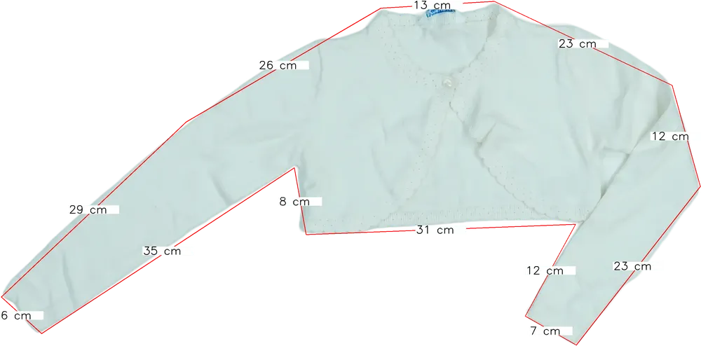 Fehér Mayoral Bolero EU 134 / UK 9 év / US 9 év/L