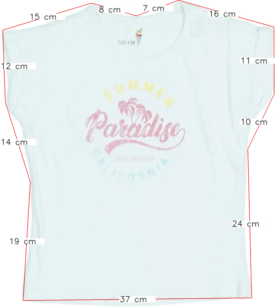 Fehér PocoPiano Póló EU 128 / UK 8 év / US 8 év/M