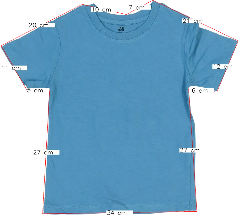 Kék H&amp;M Póló EU 116 / UK 6 év / US 6 év/S