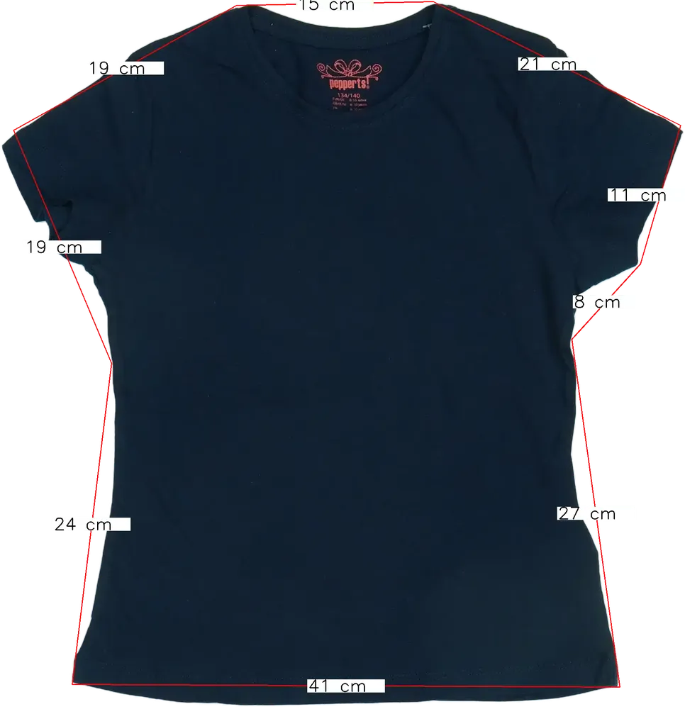 Kék Pepperts! Póló EU 140 / UK 10 év / US 10 év/L