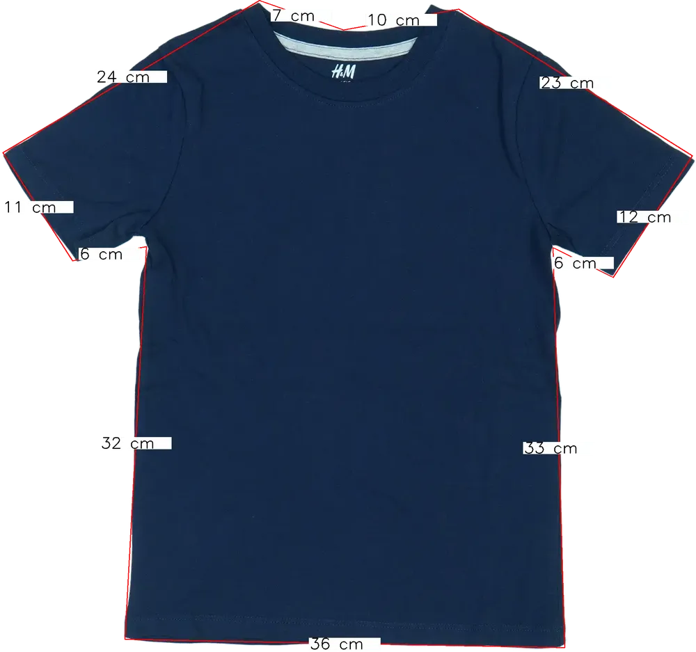 Kék H&amp;M Póló EU 128 / UK 8 év / US 8 év/M