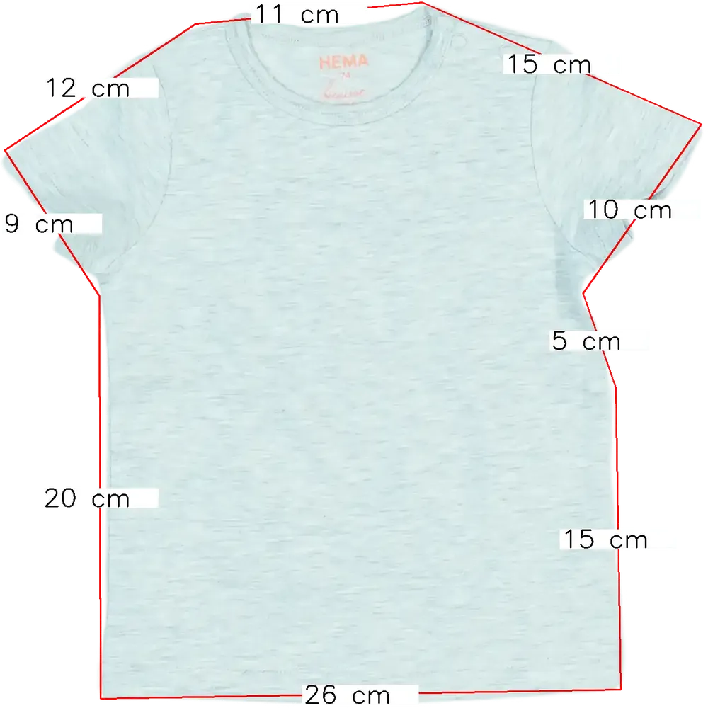 Szürke Hema Póló EU 74 / UK 6-9 hónap / US 6-9 hónap
