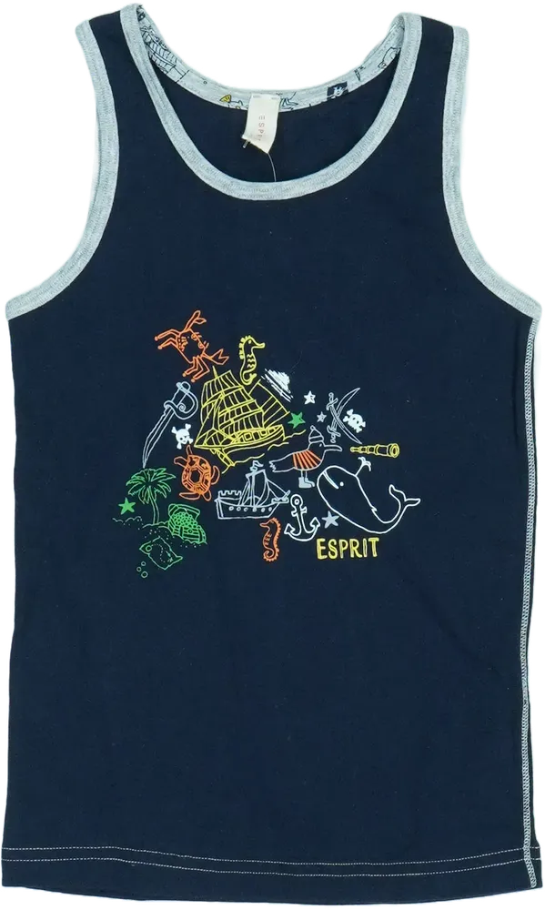 Fekete Esprit Fiú / Férfi trikó EU 110 / UK 5 év / US 5 év/XS