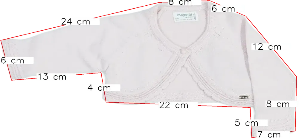 Rózsaszín Mayoral Bolero EU 68 / UK 3-6 hónap / US 3-6 hónap