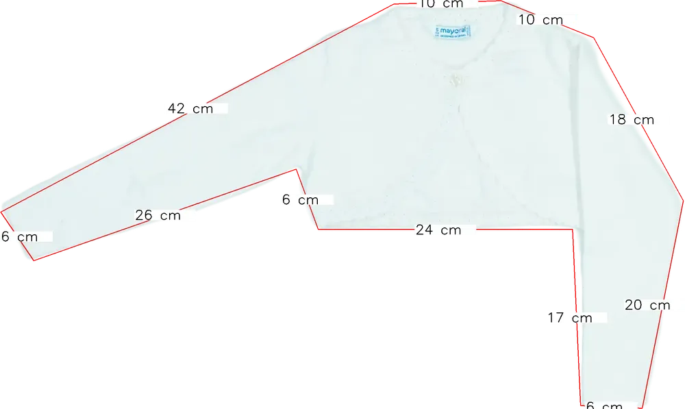 Fehér Mayoral Bolero EU 110 / UK 5 év / US 5 év/XS