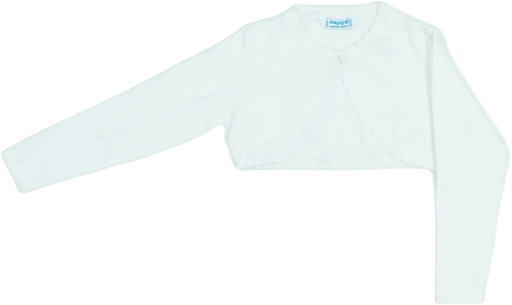 Fehér Mayoral Bolero EU 110 / UK 5 év / US 5 év/XS