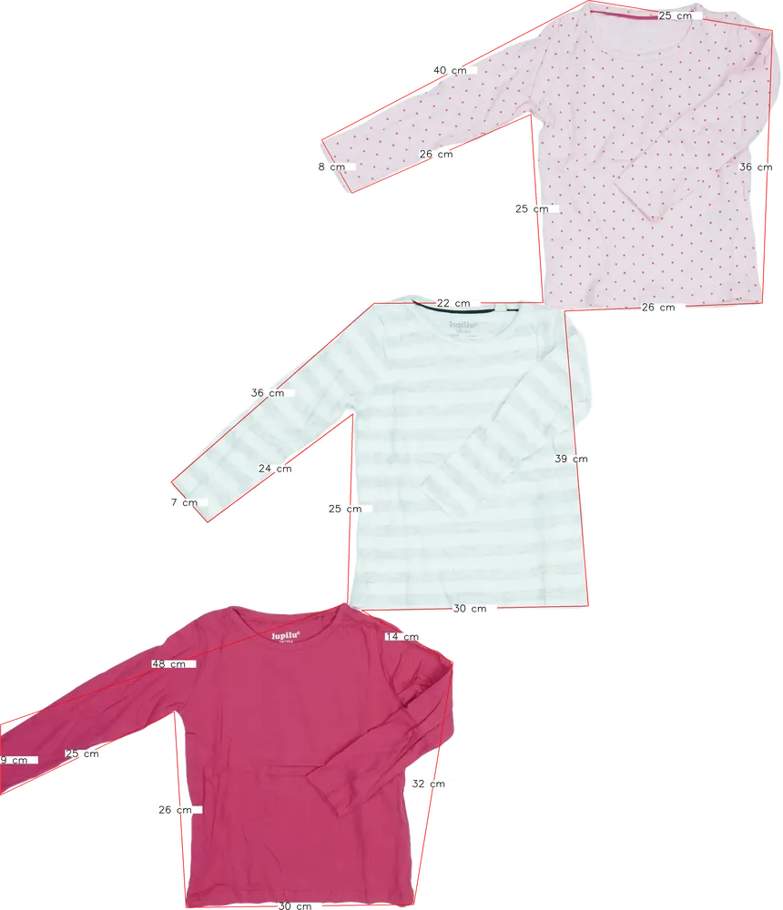 Többszínű Lupilu Csomag - Hosszú ujjú felsők EU 104 / UK 4 év / US 4T/XS