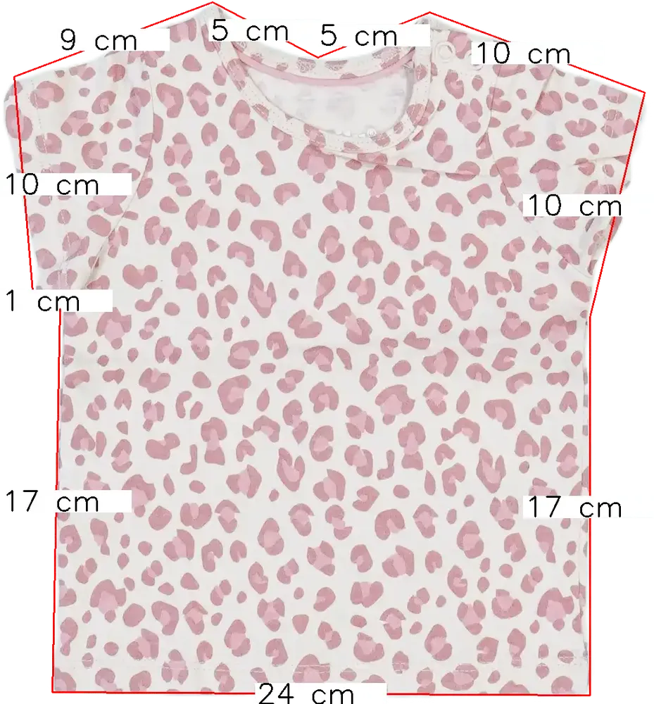 Rózsaszín Lupilu Póló EU 68 / UK 3-6 hónap / US 3-6 hónap