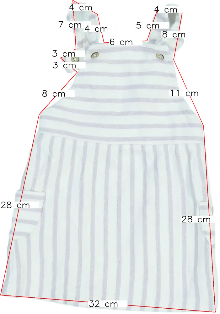 Fehér Topomini Kantáros szoknya EU 86 / UK 12-18 hónap / US 18 hónap