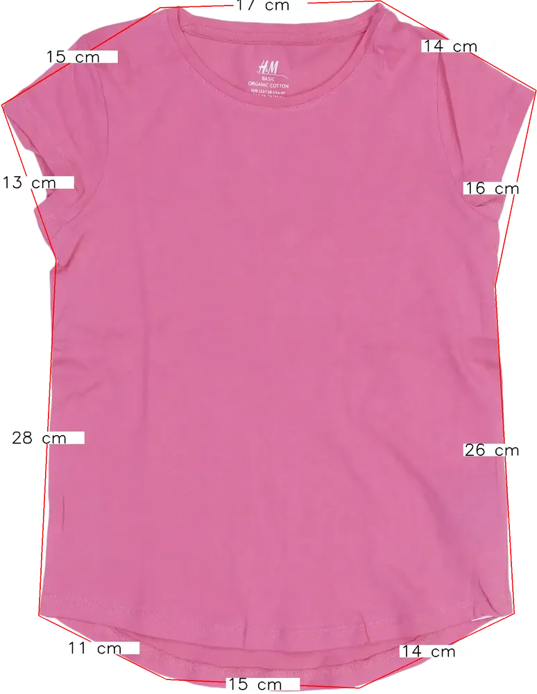 Rózsaszín H&amp;M Póló EU 128 / UK 8 év / US 8 év/M