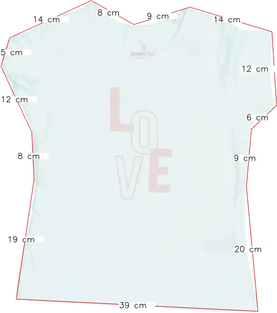 Fehér Pepperts! Póló EU 128 / UK 8 év / US 8 év/M