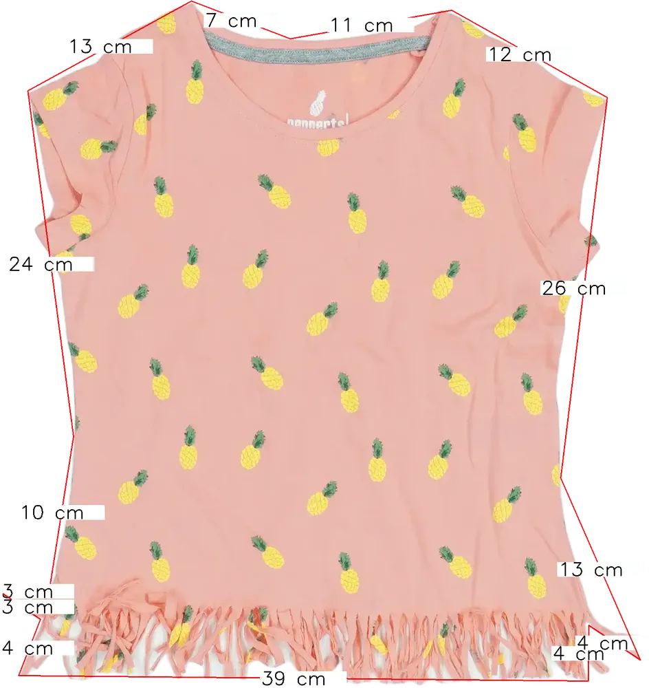 Rózsaszín Pepperts! Póló EU 128 / UK 8 év / US 8 év/M